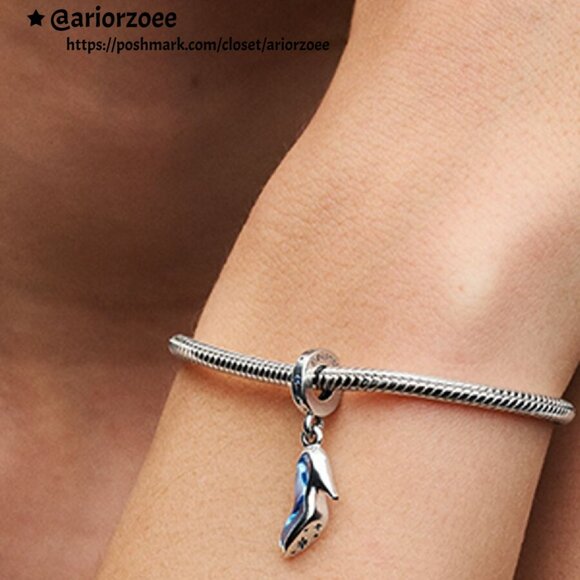 Pandora Disney Cinderella's Glass Slipper Dangle Charm - Picture 2 of 2